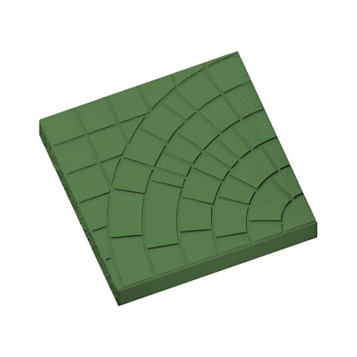 Квадратная тротуарная плитка 500х500х40 солнышко Зеленый